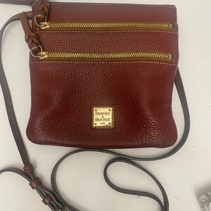 Dooney & Bourke North South Wine Leather Crossbody Bag